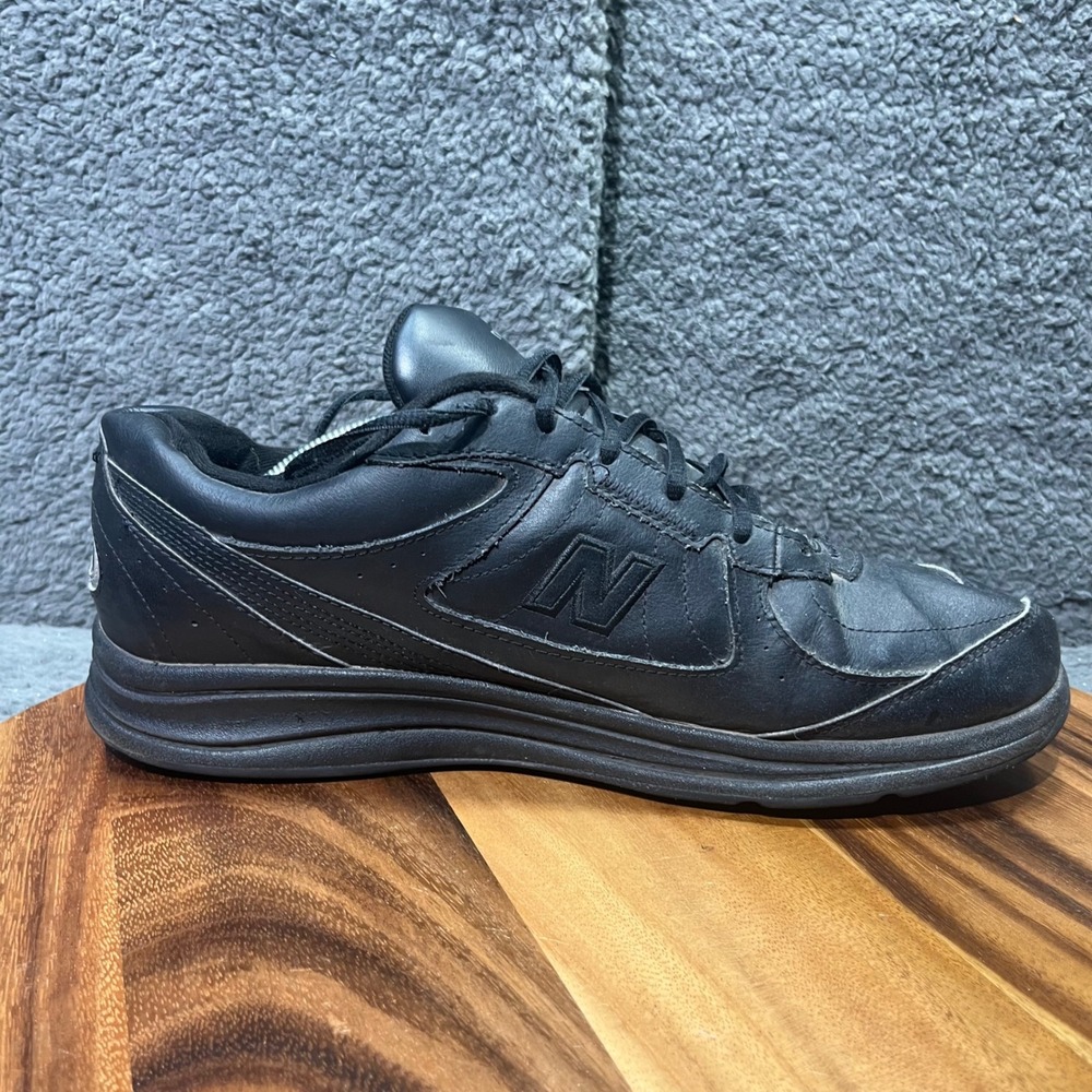 New Balance 577 Mens Black Leather Lace Up Walking Shoes Size 13‎ NO INSOLES - Picture 8 of 12